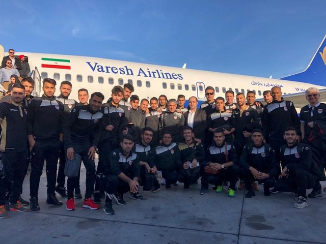 ورود تیم فولاد خوزستان به جزیره کیش