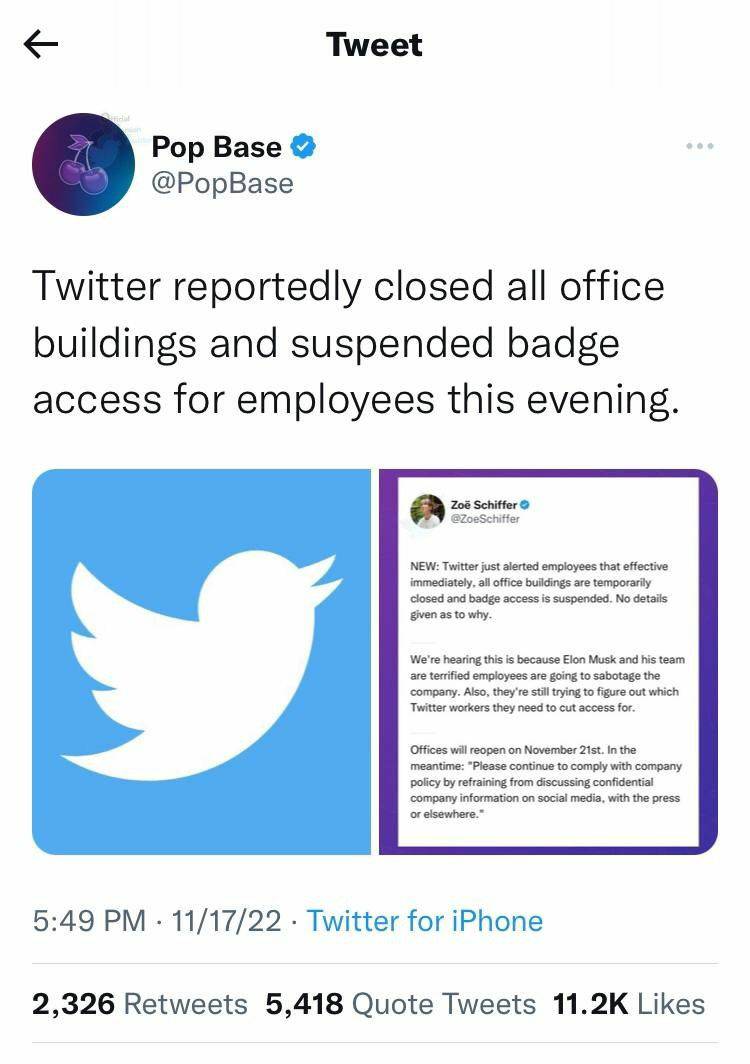استعفای کارکنان توییتر در اعتراض به ایلان ماسک
