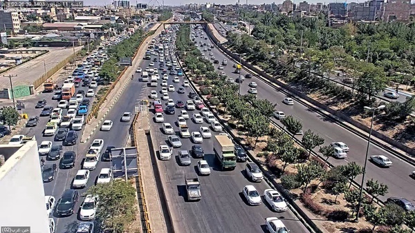 ترافیک سنگین در بلوار وحدت تا میدان شهدای مشهد