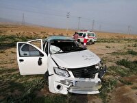 واژگونی ساینا ۲ نفر را راهی بیمارستان کرد