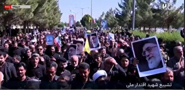 تشییع پیکر مطهر شهید اسماعیل نادی در سربیشه
