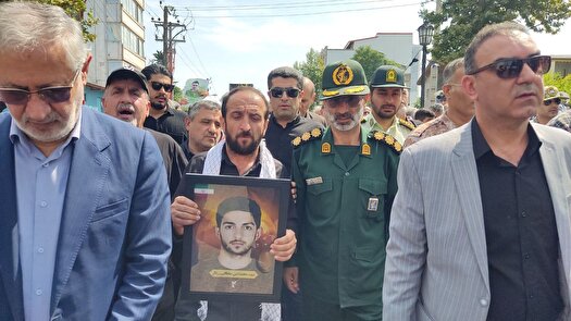 تشییع پیکر پاک محمد امین سلطانی رزداری سرباز ۲۰ ساله رضوانشهری