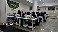 دوخت بیش از هزار چادر از ابتدای سال در خیاط خانه حرم بانوی کرامت