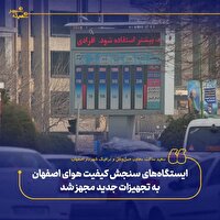 تجهیز ایستگاه‌های سنجش کیفیت هوای اصفهان به تجهیزات جدید