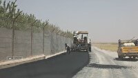 آسفالت راه روستایی و بین مزارع به همت جهاد گران