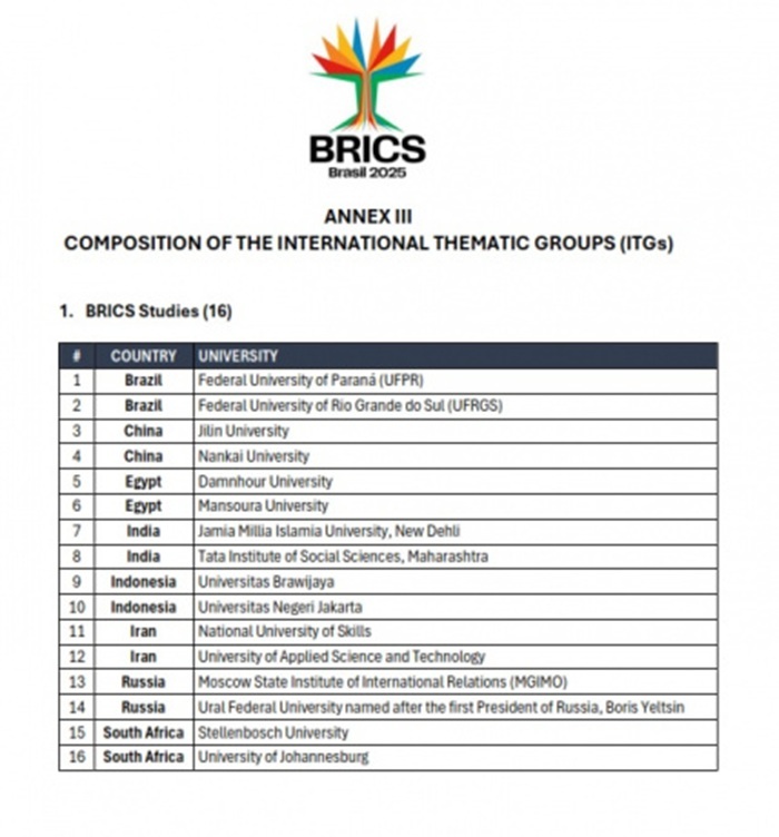 عضویت دانشگاه جامع علمی کاربردی در شبکه دانشگاهی بریکس