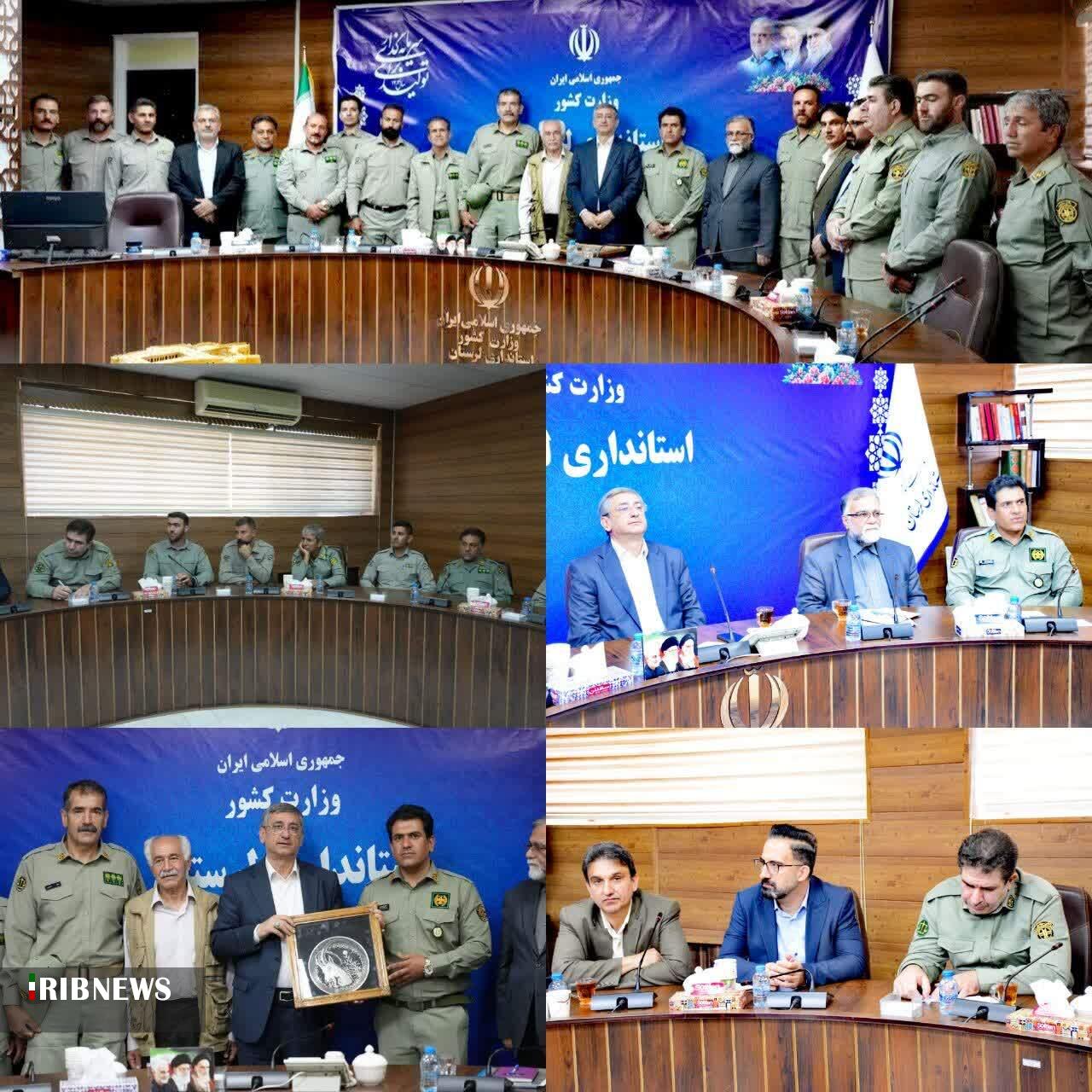 دیدار استاندار لرستان با محیط‌بانان